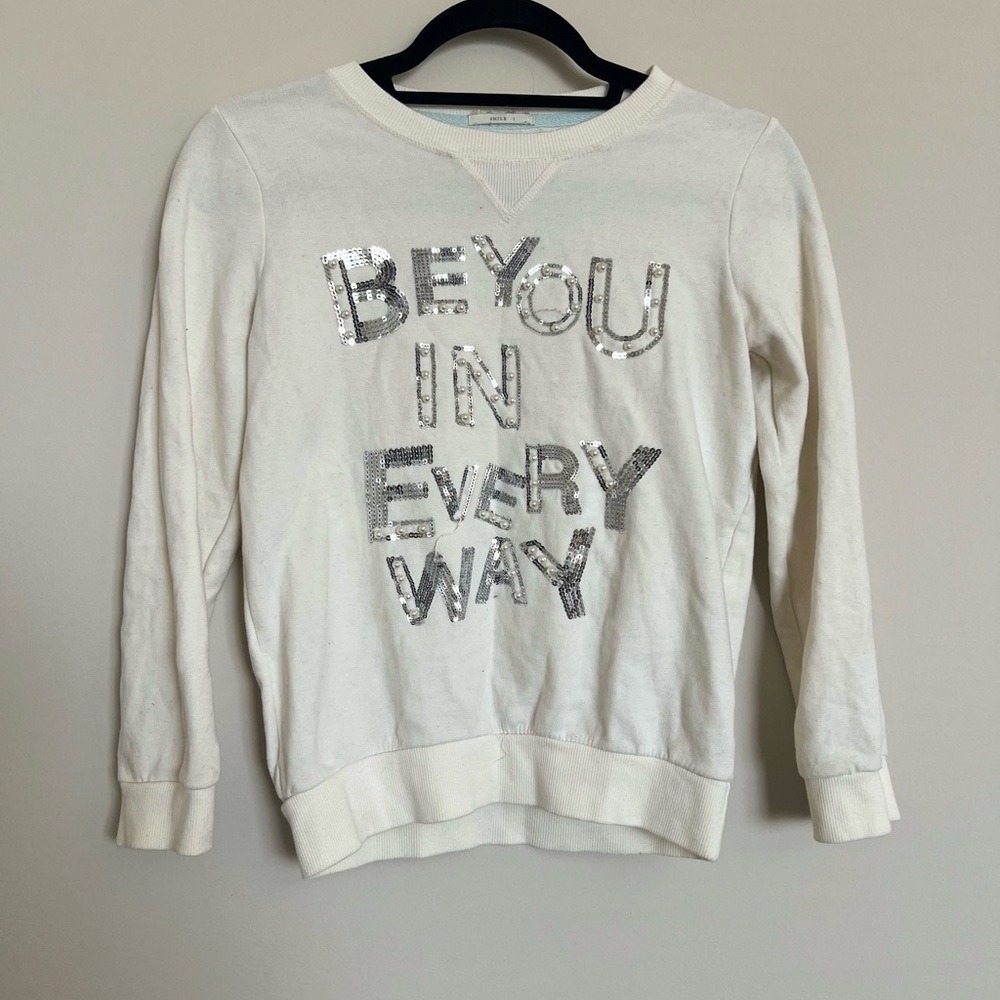 RUUM Girls Sequin Graphic Sweatshirt L 12